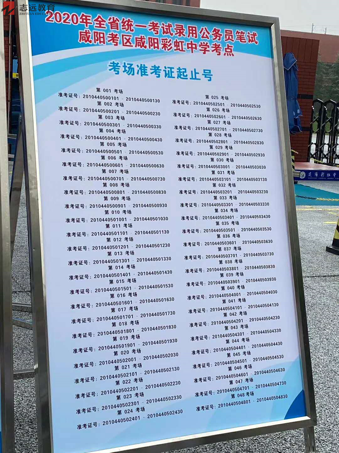 2020陕西公务员考试咸阳考点(咸阳彩虹中学)(图3)