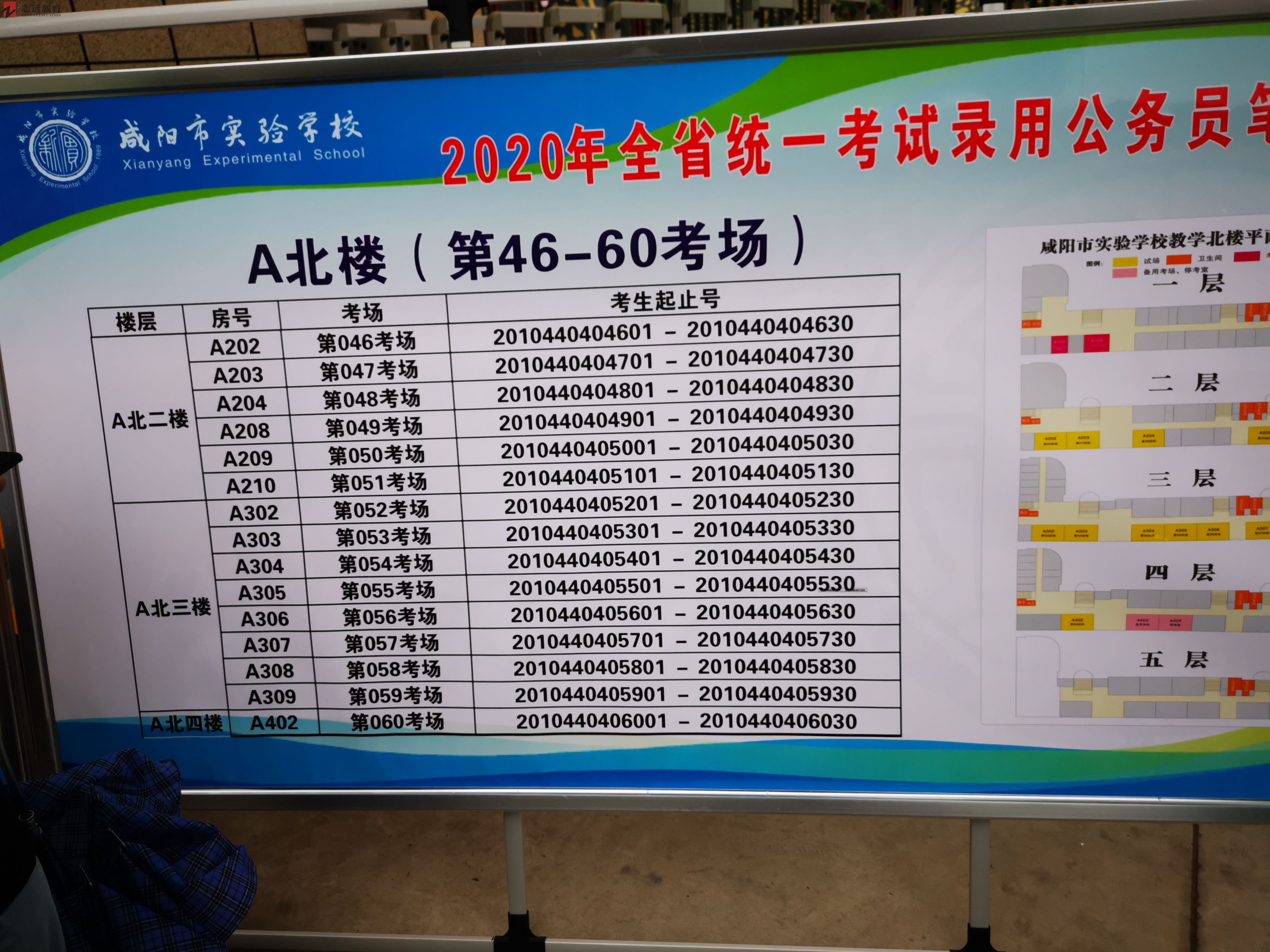 2020陕西公务员考试咸阳考点(实验学校)(图1)