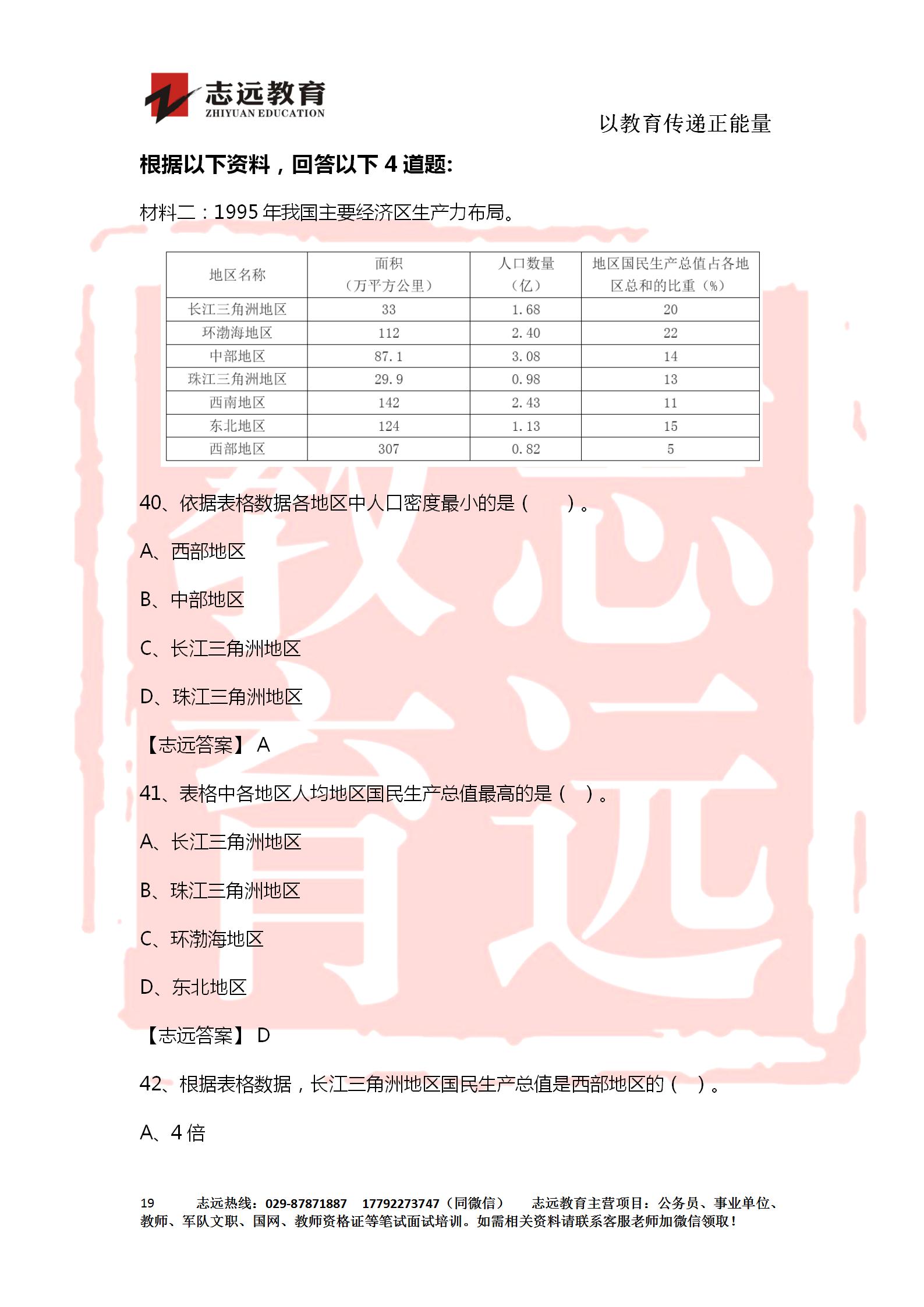 对答案！2020年军队文职《公共科目》【志远考生回忆版】(图19)